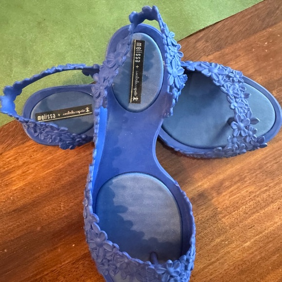 Melissa Shoes - Melissa Women's Vibrant Blue Floral Sandals